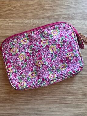 Ralph Lauren Pink Floral Cosmetic Case